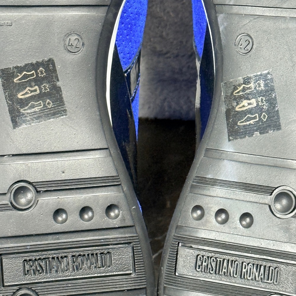 CR7 Cristiano Ronaldo Sneakers Mens 42 Blue Suede Perforated Portugal Luxury - Picture 10 of 10